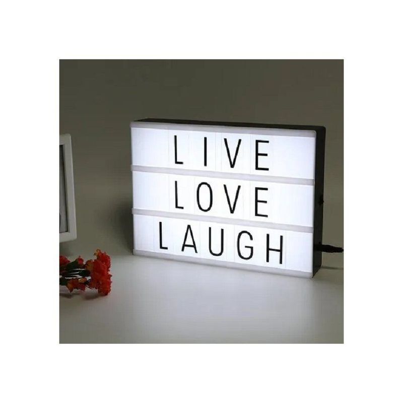GENERICO - Tablero led con letras caja luminosa a4 grande