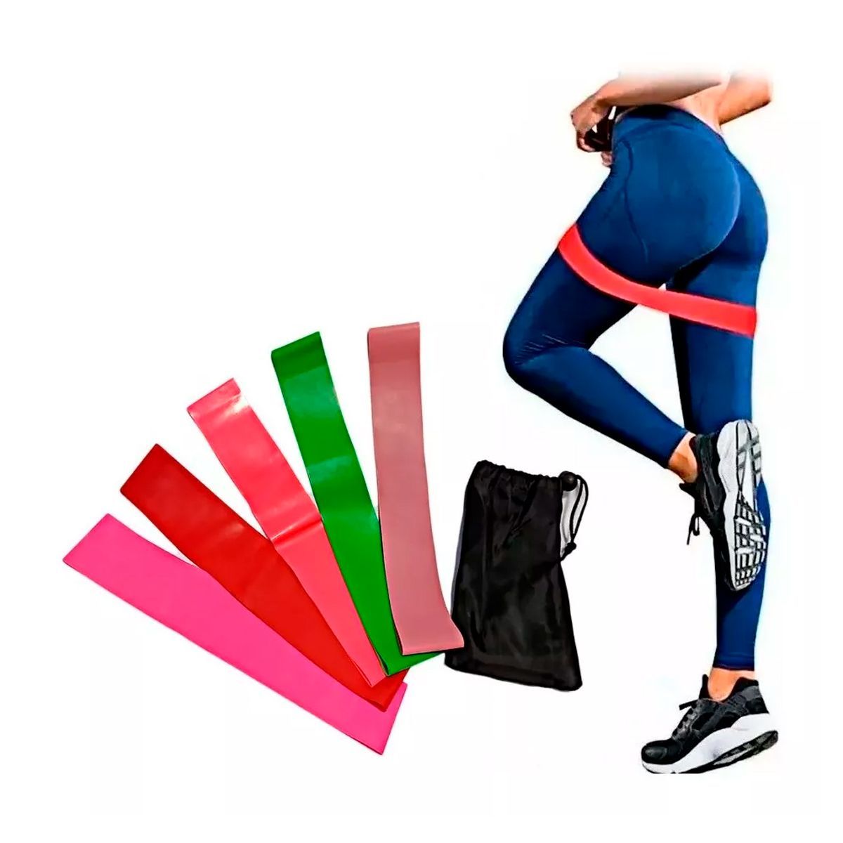 VITTORIA - Kit Bandas Elásticas Cerradas X5  Bolso Resistencia Entrena