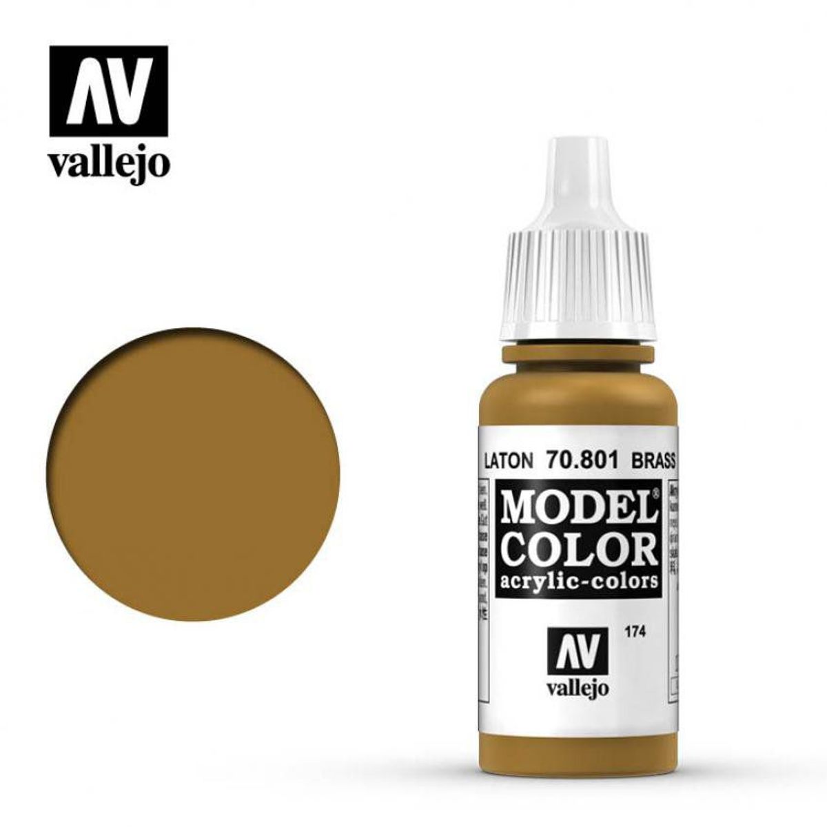 MANUEL VALLEJO - Pintura Acrílicos Vallejo Model color 70801 17ml. laton