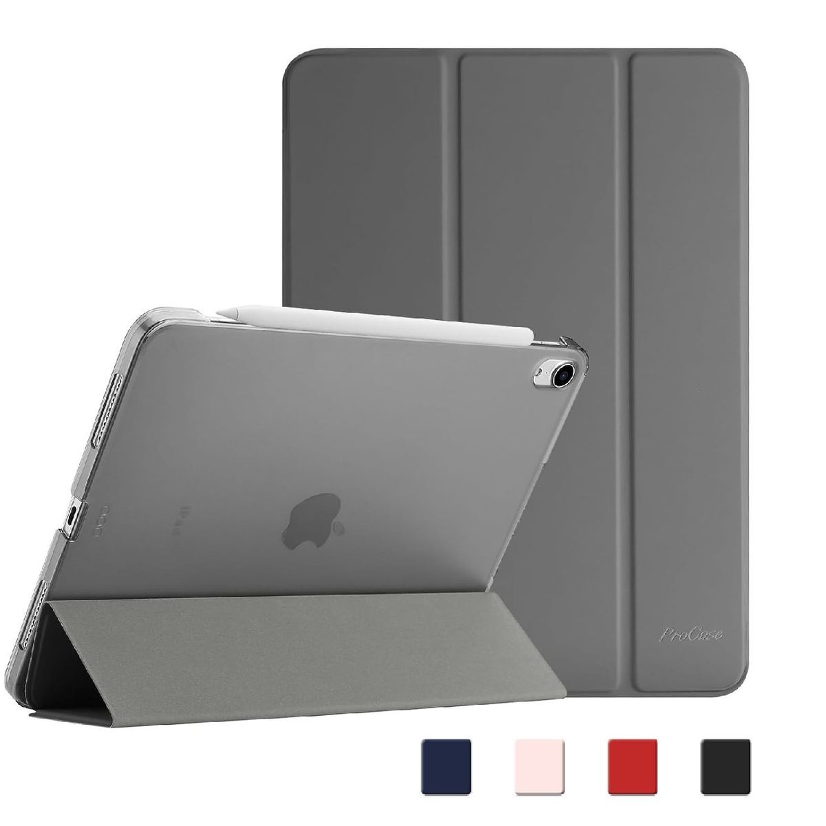 GENERICO - Estuche Protector Smart Case Para Ipad Air 11 Chip M2 Y M3 2024 Y 2025 - Gris