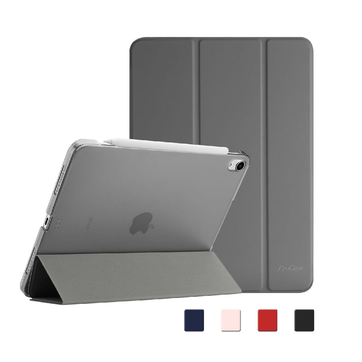 GENERICO - Estuche Protector Smart Case Para Ipad Air 11 Chip M2 Y M3 2024 Y 2025 - Gris