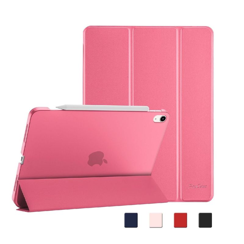GENERICO - Estuche Protector Smart Case Para iPad Air 10.9 4a y 5a Gen - Rosado