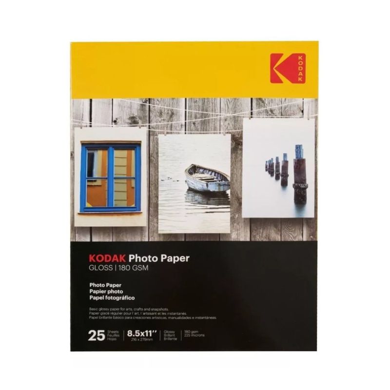 KODAK - Papel Fotográfico Brillante A4 180 Gr Kodak X 25 Unidades