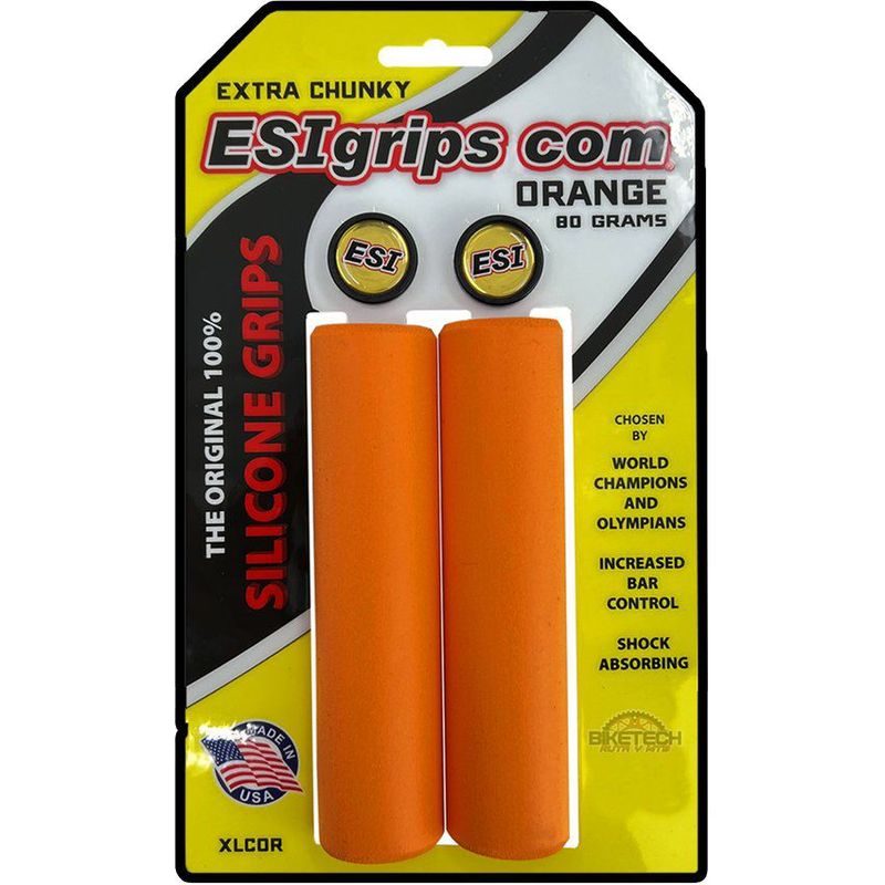 CHUNKY - Mangos De Bicicleta Esi Grips Extra Chunky Naranja Para Mtb