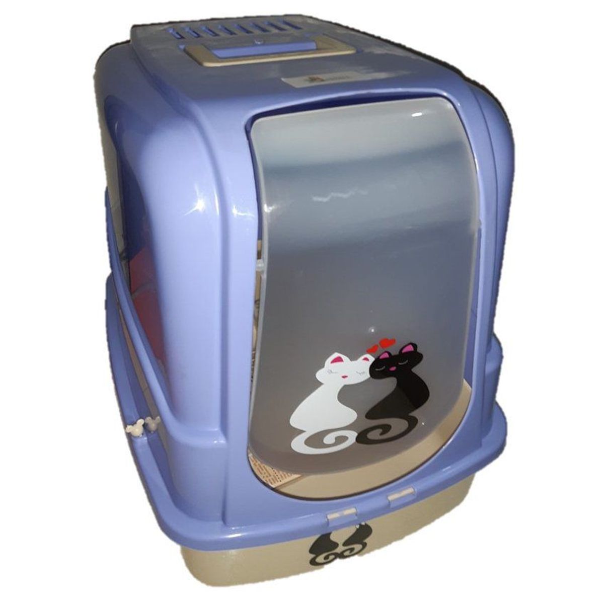 AM MASCOTAS - Arenera o baño gatos con filtro - filter cat - azul