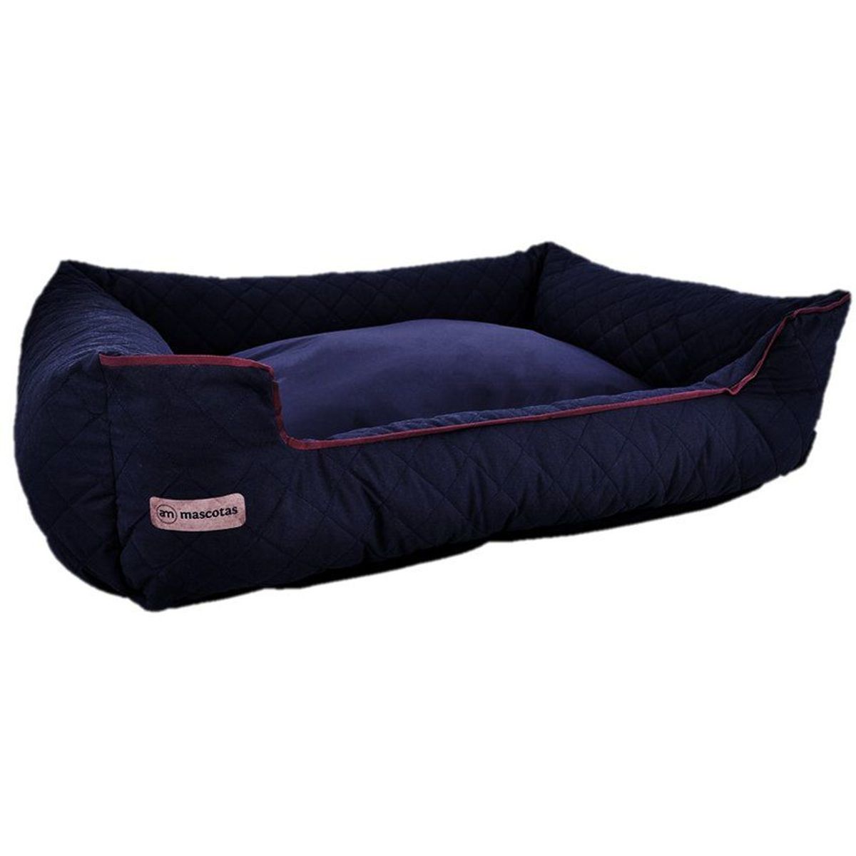 AM MASCOTAS - Cama acolchada luxury - super - azul oscuro