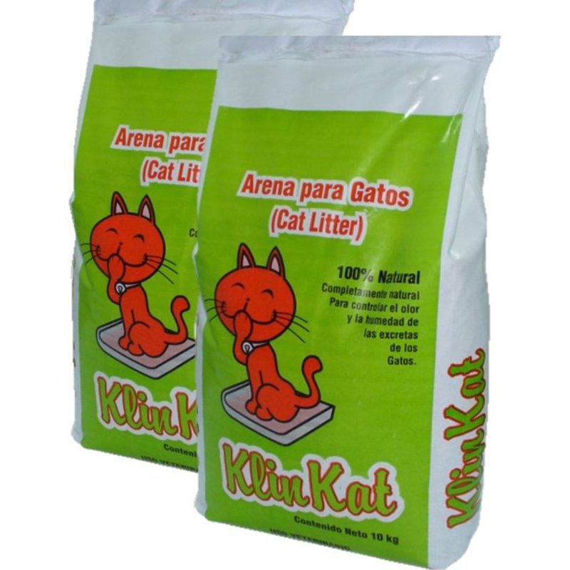 KLINKAT - Arena para gato klinkat bolsa 10 kg + bolsa 10 kg calidad premium