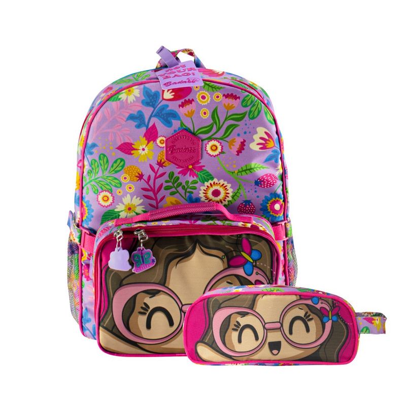 BADASS - Set Combo Garden Morral  lonchera  cartuchera Rosa - Badass