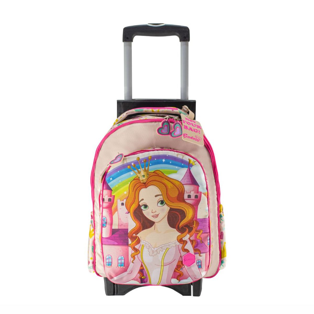 BADASS - Set Combo Princesa Morral ruedas  lonchera  cartuchera Rosa - Badass