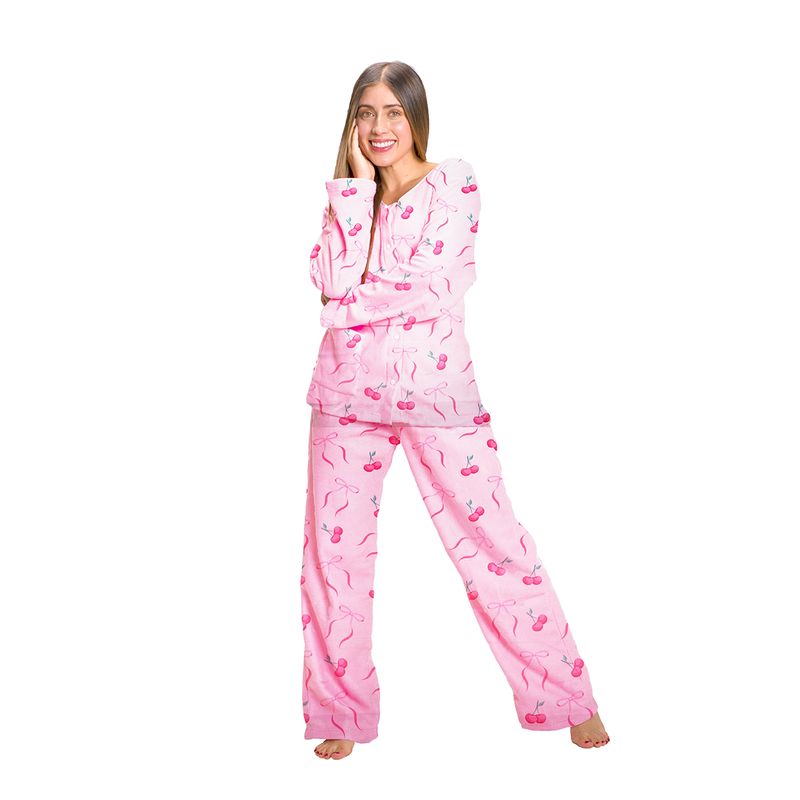 ROMANELLA - Pijama Térmica Alejandra Para Mujer Abierta Con Botones Romanella
