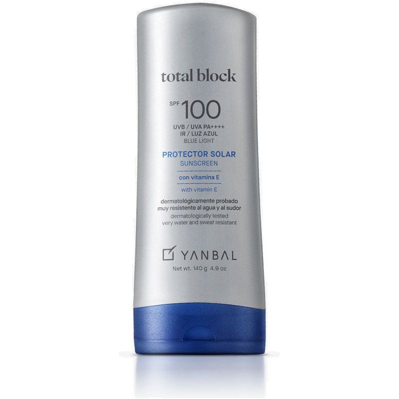 YANBAL - Protector Solar Total Block SPF 100 Jumbo Yanbal 140 gr