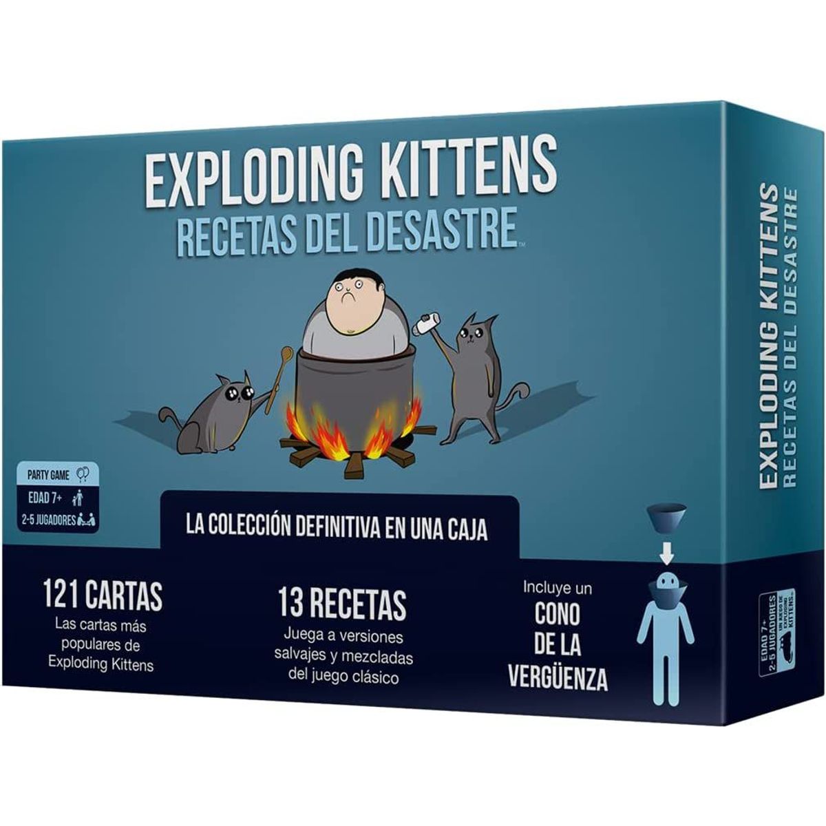 ASMODEE - Juego De Mesa Exploding Kittens Recetas Del Desastre Adultos