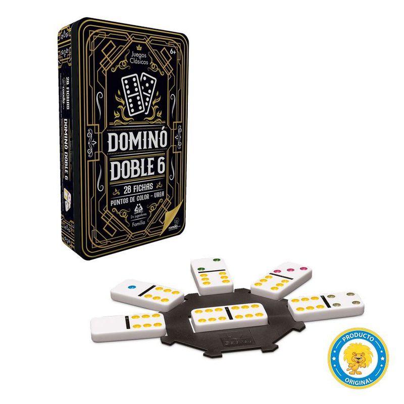 GENERICO - DOMINO DOBLE 6 LATA  JUEGO DE MESA