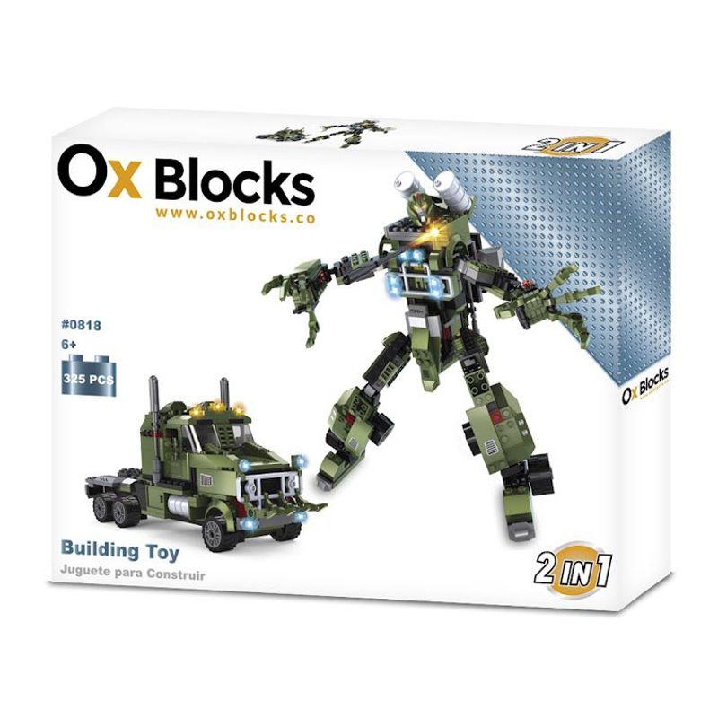 OX BLOCKS - OX Adventures 2 En 1 Juguete Para Construir 325 P Ox B 0818