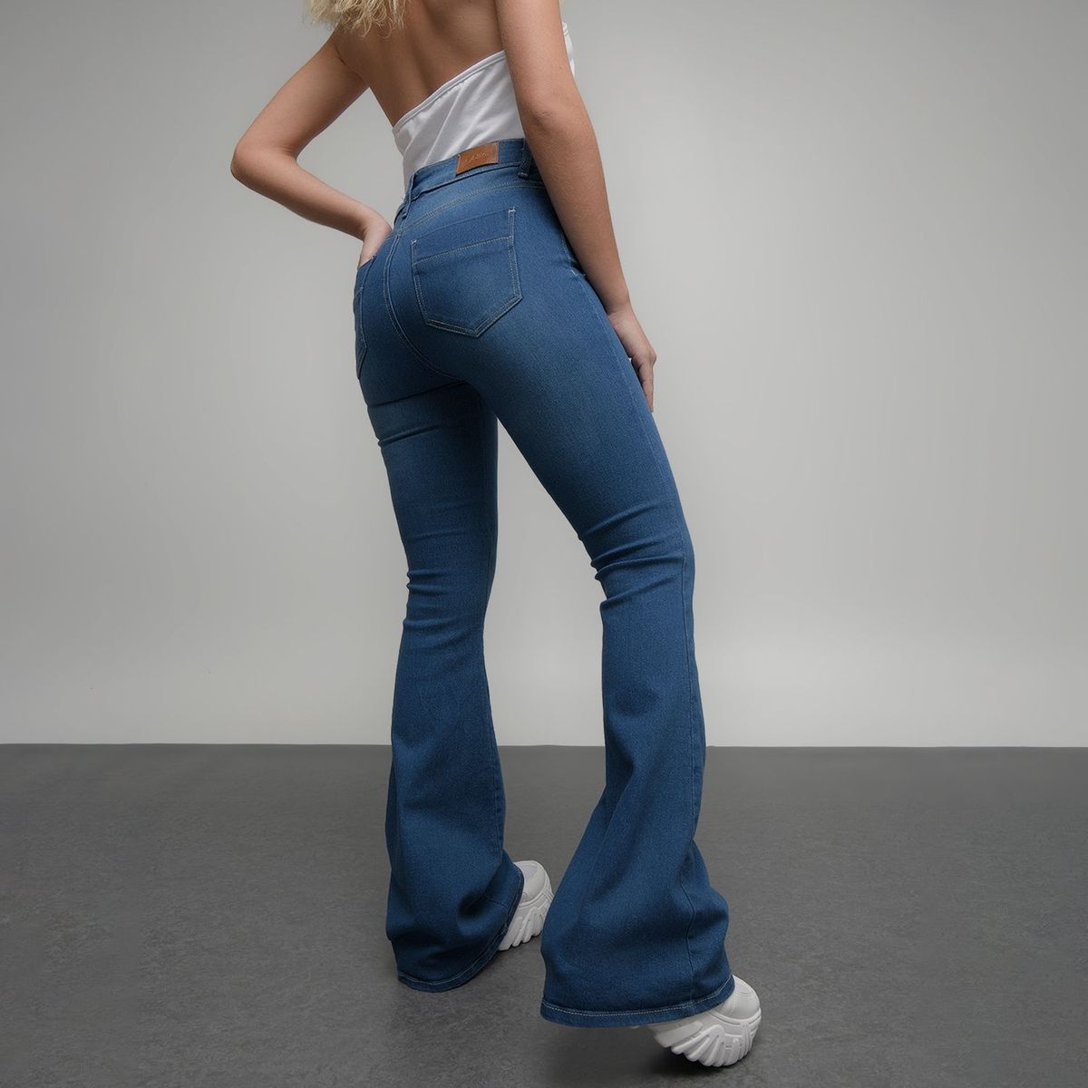 SYBILLA - Jean Flare Mujer Tiro medio Sybilla