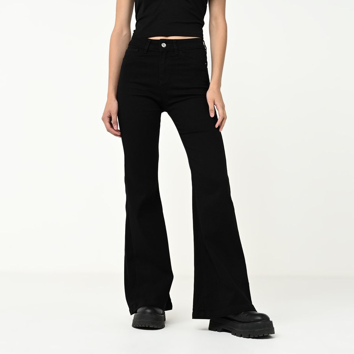 SYBILLA - Jean Flare Mujer Tiro medio Sybilla