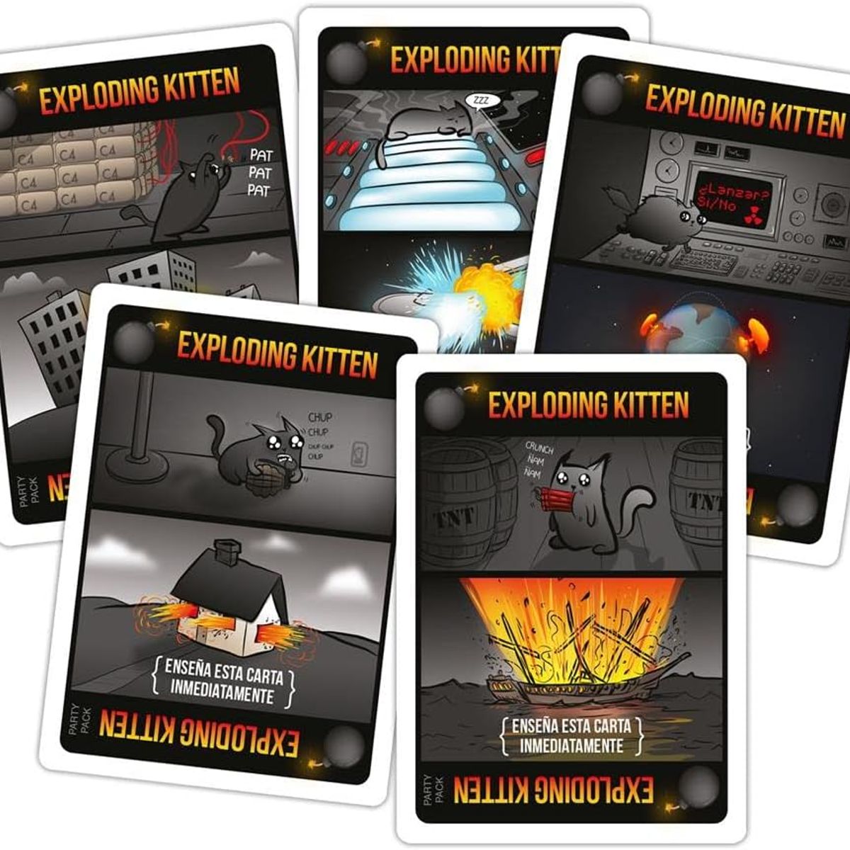 ASMODEE - Juego De Mesa Exploding Kittens Fiesta Adultos Y Niños