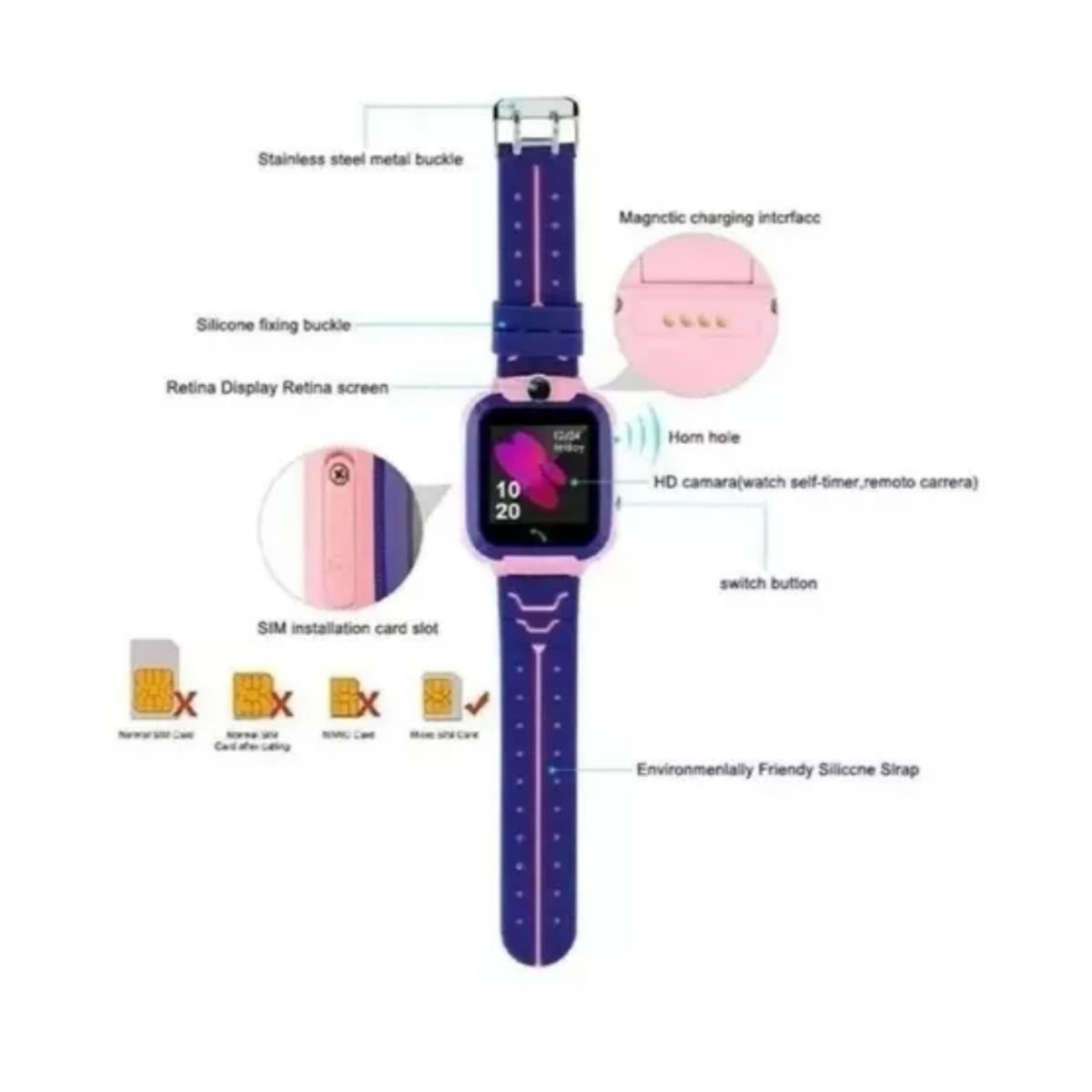 ONE PIXEL - Reloj Para Niños Con Red Morado ONE PIXEL