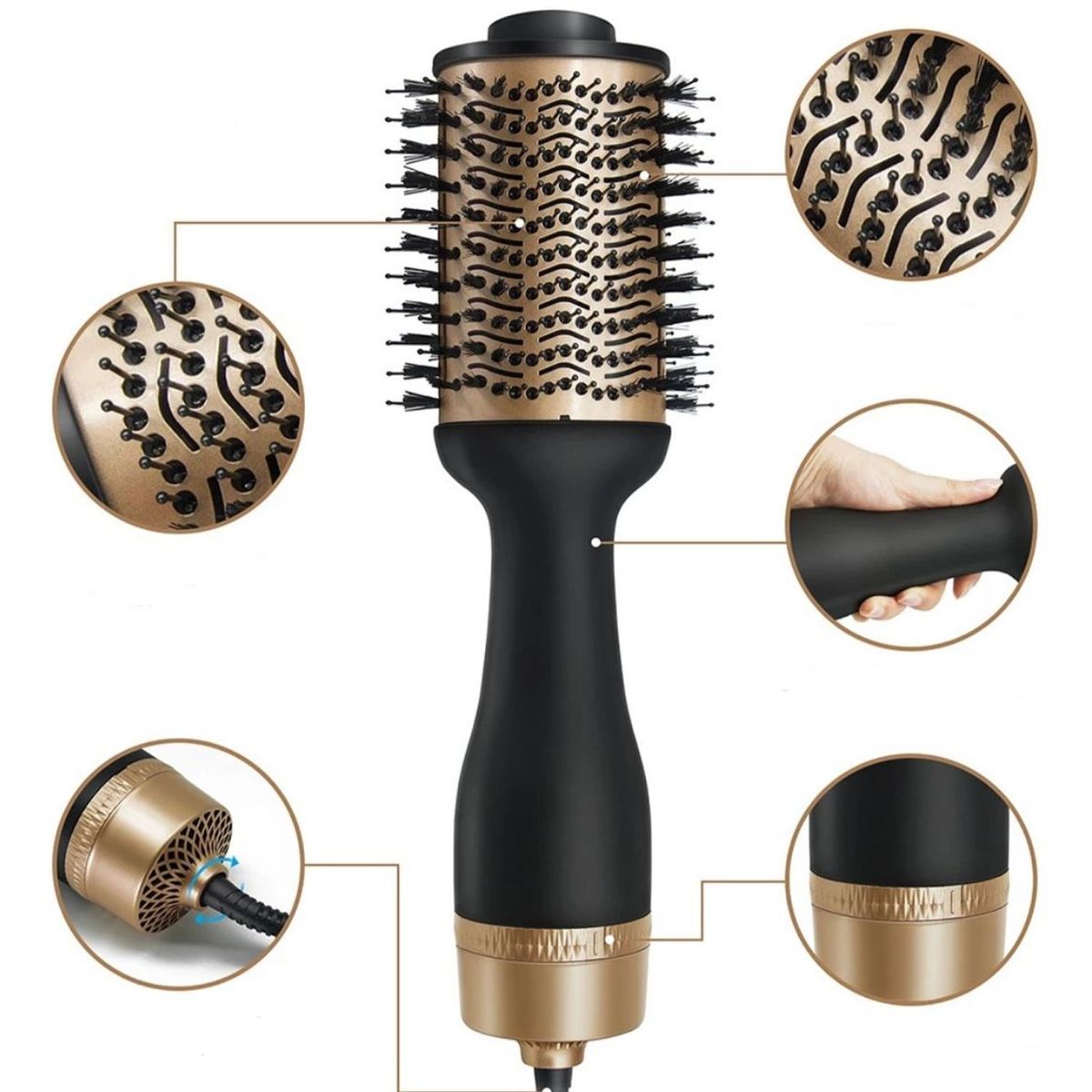 ONE PIXEL - Cepillo Secador Keratina Dorado 2000W ONE PIXEL