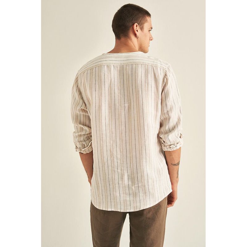 ILOT - CAMISA EN LINO MANGA LARGA CUELLO V Referencia SH68032