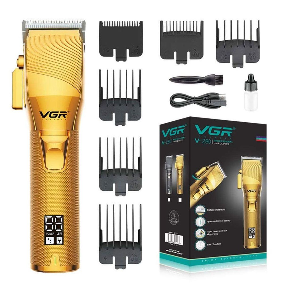 ONE PIXEL - Maquina Vgr V-280 Peluquera Barbería Profesional Pantalla Led