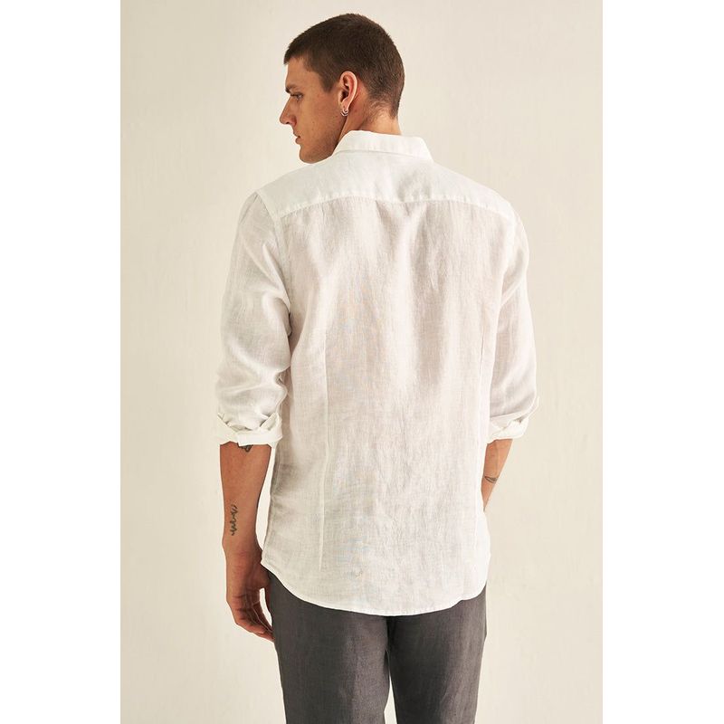 ILOT - CAMISA EN LINO MANGA LARGA AJUSTADA Referencia SH71032