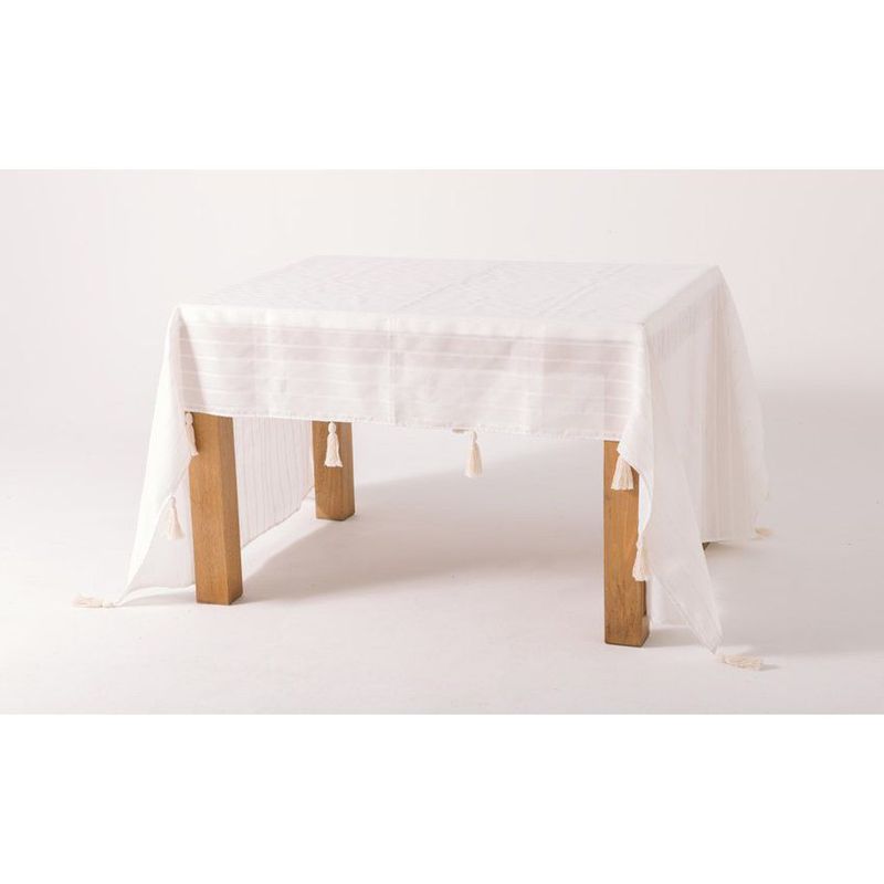 NOSSARENA - Mantel blanco 1,50 x 2mt  cuatro puestos