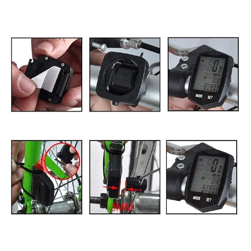 Velocimetro inalambrico para bicicleta odometro cronometro