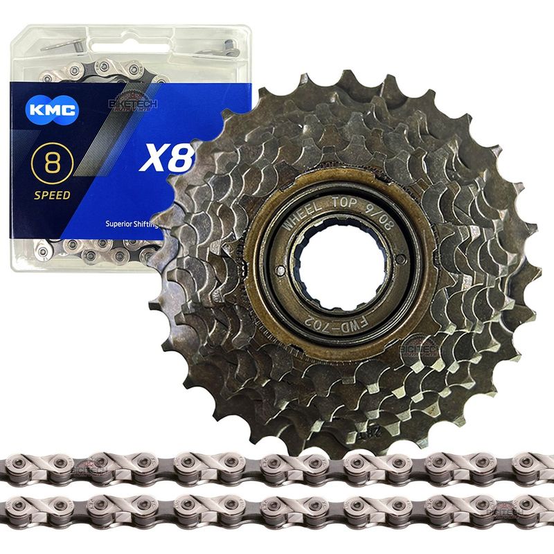 KMC - Pacha De Rosca Bicicleta Index 14-28  Mtb y Cadena Kmc X8