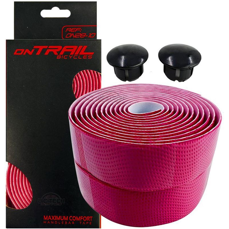 ONTRAIL - Cinta manubrio bicicleta ruta on trail fucsia máximo confort