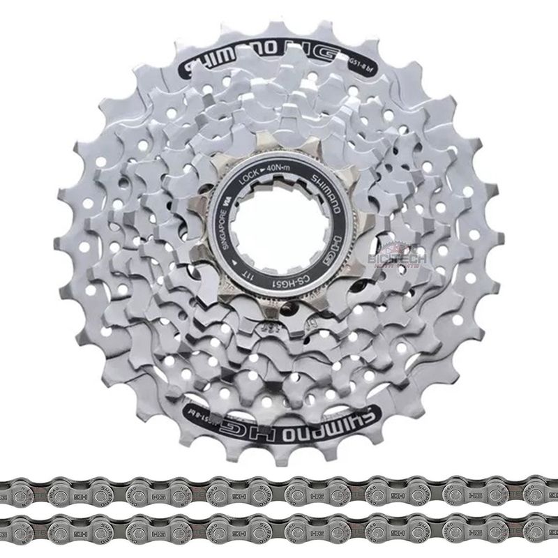 SHIMANO - Pacha 8 Vel Shimano Hg51 11-32+ Cadena Hg40 Ruta/ Mtb