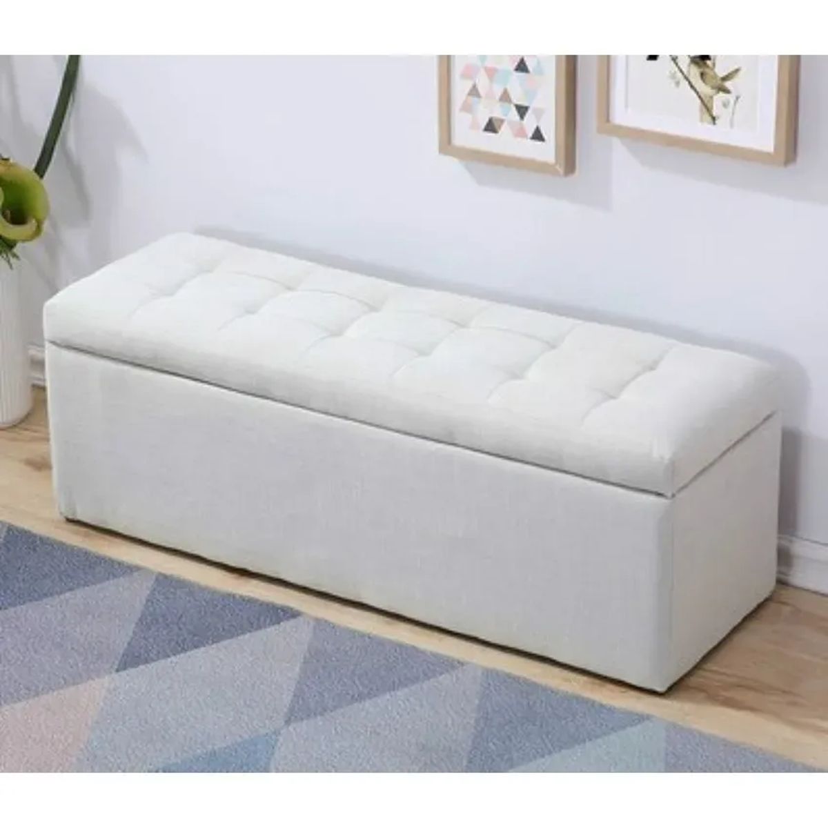 DISEÑOS RAMONA'S - Puff Baul 80x40 Blanco