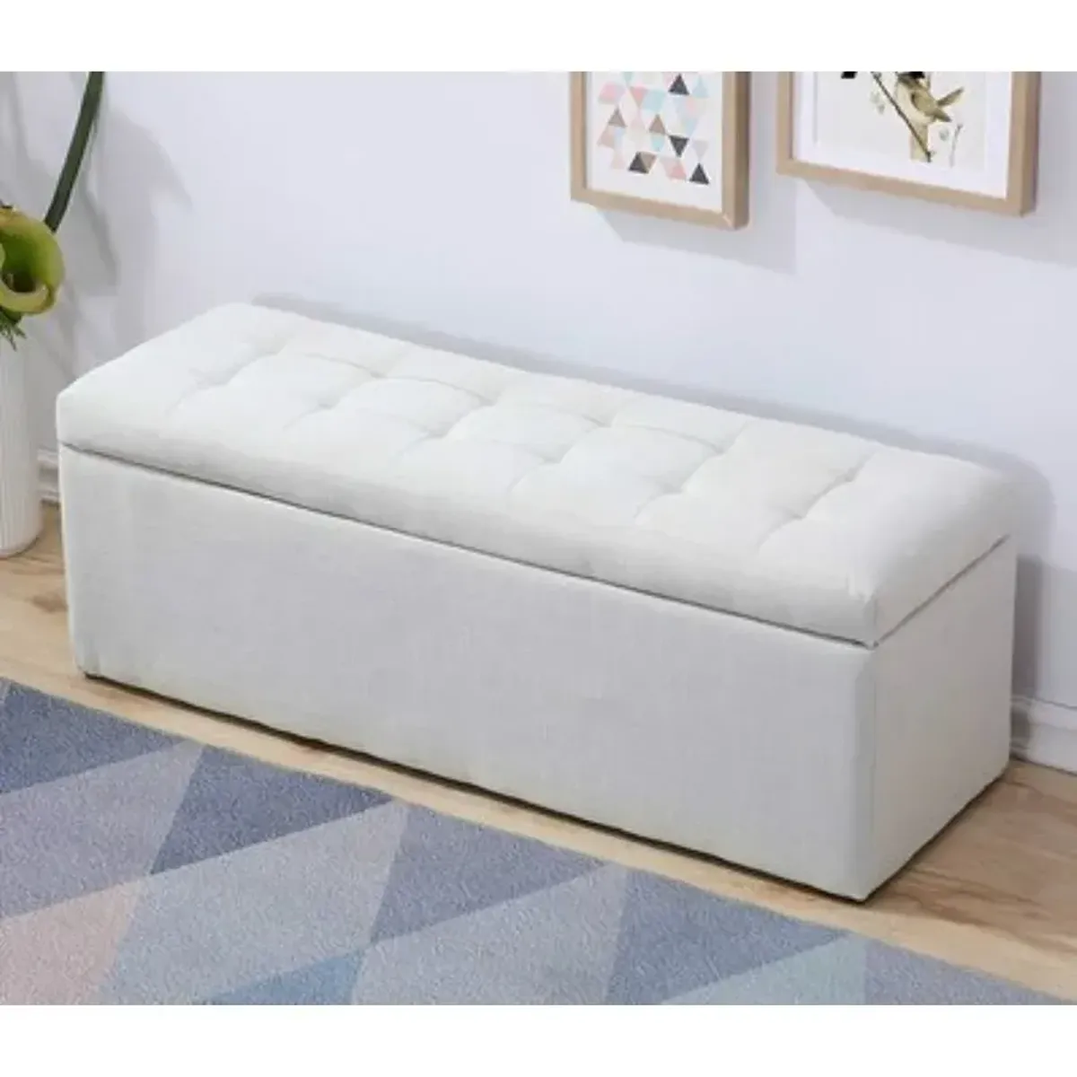 DISEÑOS RAMONA'S - Puff Baul 80x40 Blanco