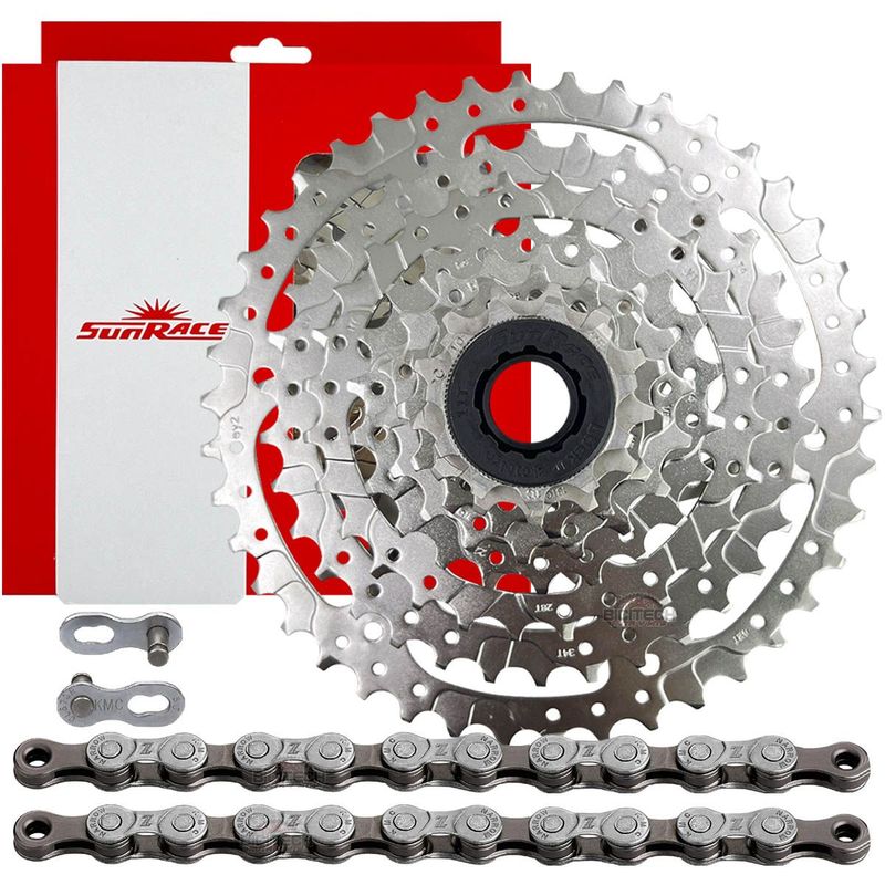 SUNRISE - Pacha Bicicleta 8 Velo. Sunrace M680.11-42 y Cadena Kmc z8