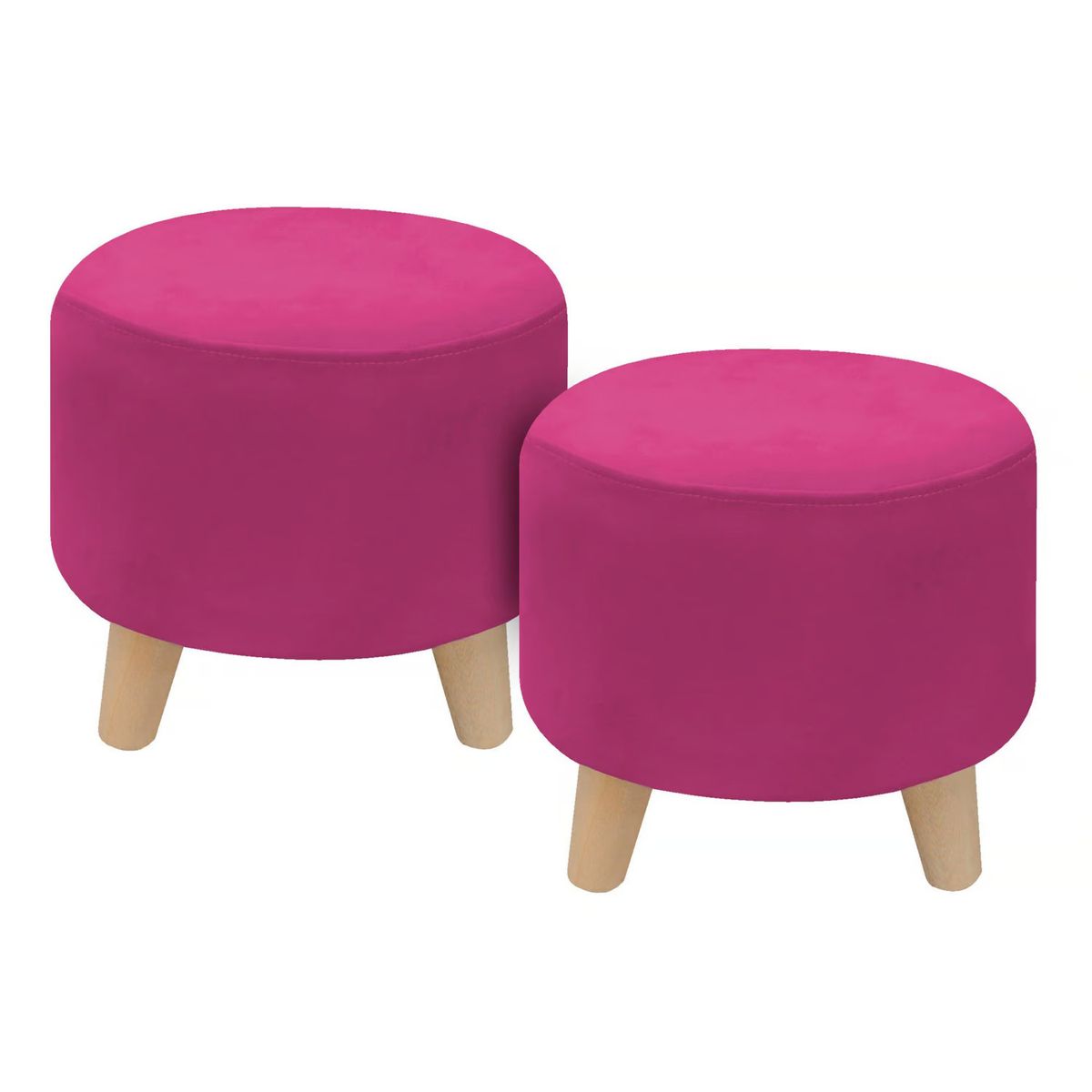 DISEÑOS RAMONA'S - Puff Redondos Setx2 fucsia