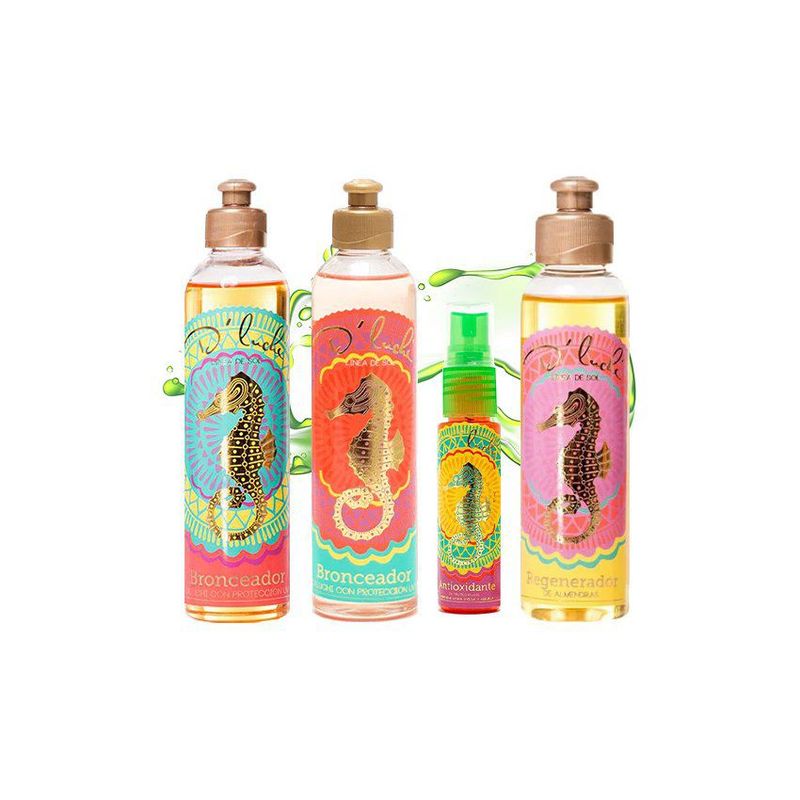 D'LUCHI - Kit bronceo básico dluchi aceites  antioxidante  regenerador