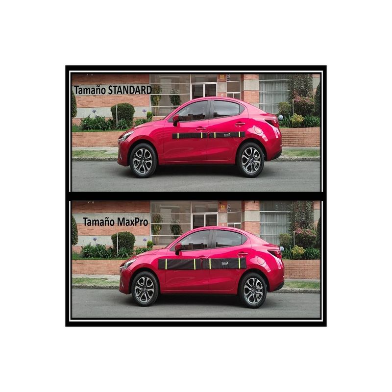 GENERICO - Protector de puertas para auto std 2 lados gris