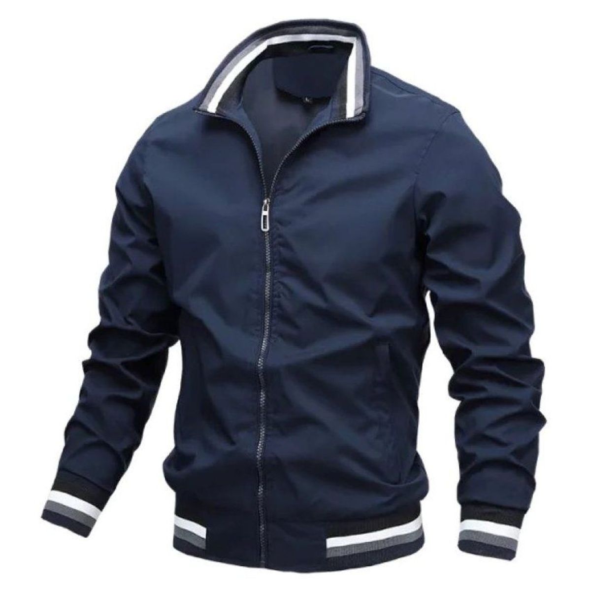 URBAN PLUS - Chaqueta hombre bomber azul oscuro casual