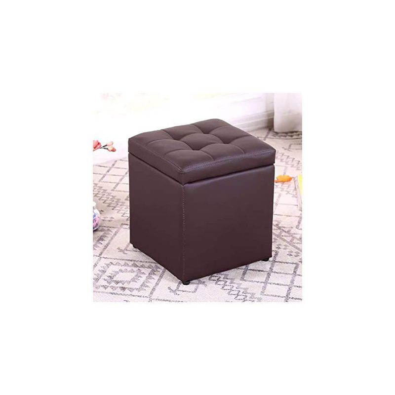 GENERICO - Puff baúl 40 x 40 chocolate