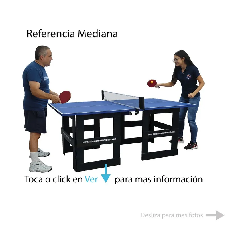 GENERICO - Mesa de tenis - ping pong mediana color azul Milenium