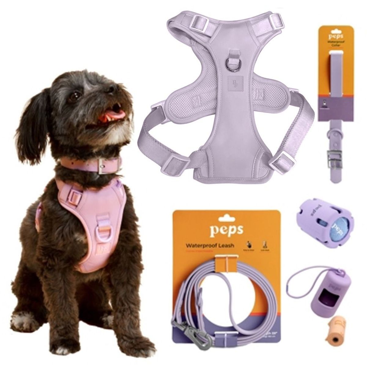 PEPS WE LOVE BEST FRIENDS - Arnes Juguete Bolsas Correa Collar Perro Peps Kit De Viaje-