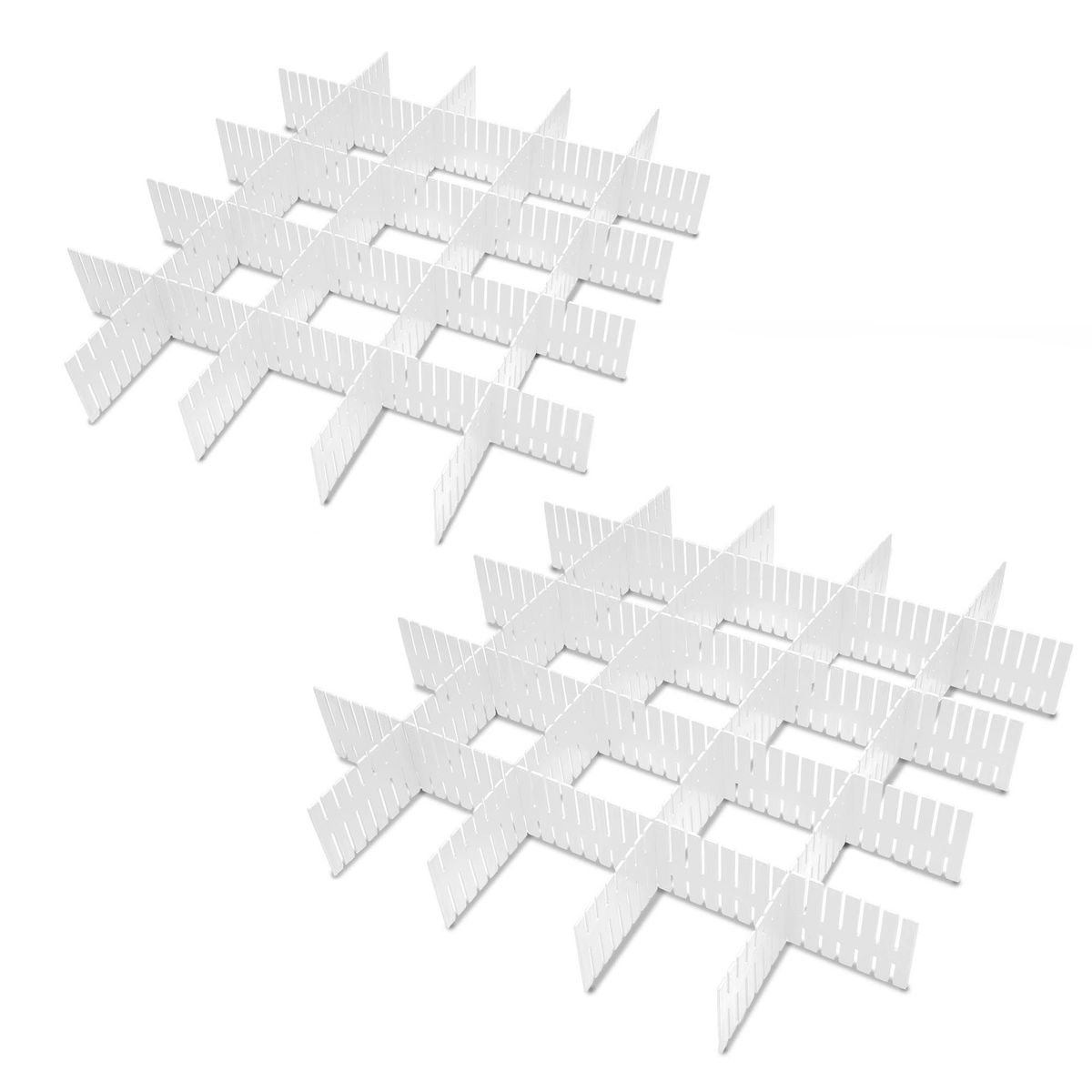 ENERGY PLUS - Set X16 Rejilla organizador de cajones ropa interior escritorio blanco