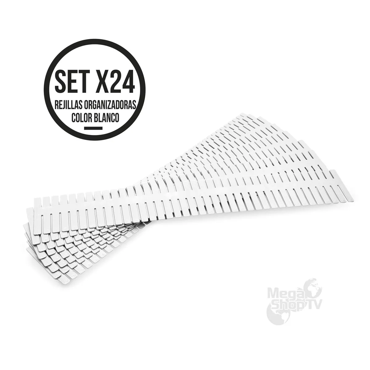ENERGY PLUS - Set X24 Rejilla organizador de cajones ropa interior escritorio blanco