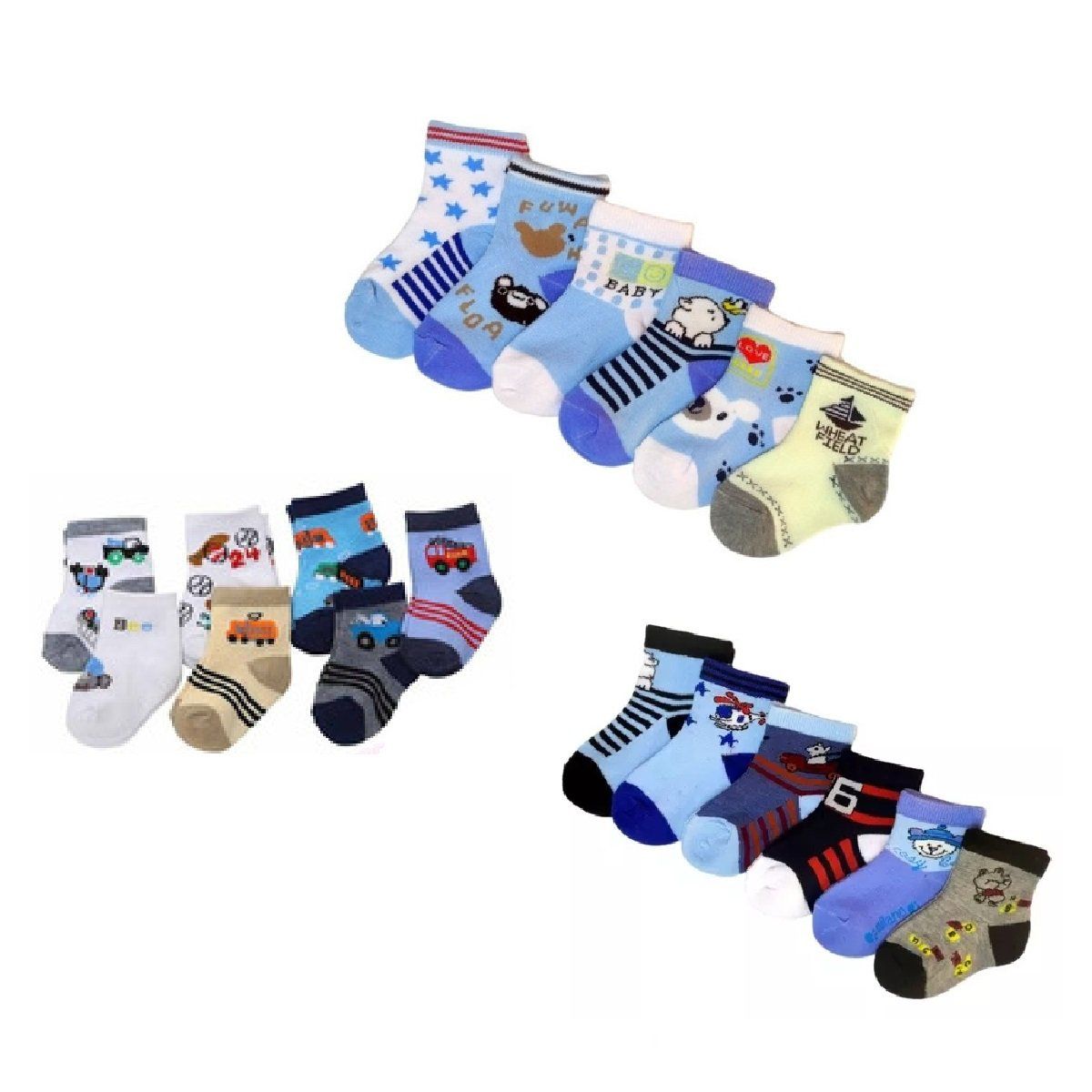 MUNDO BEBE - Medias Para Bebés En Caja Para Niño X7 Pares_.