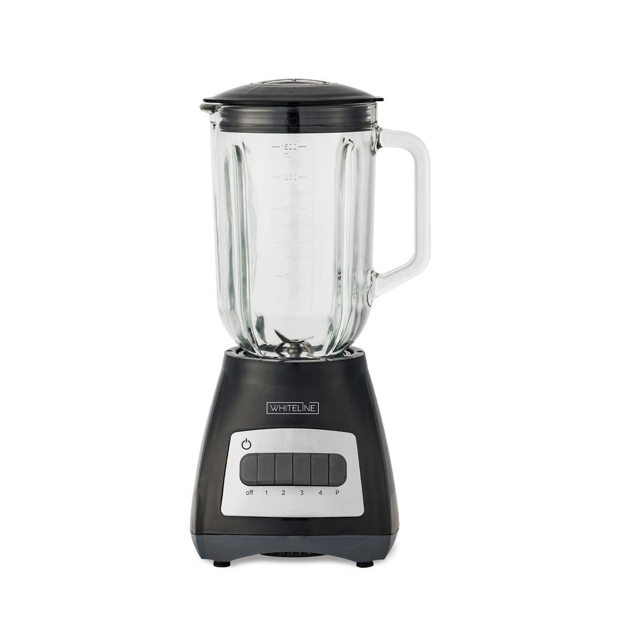 WHITELINE - LICUADORA DE VASO DE VIDRIO NEGRA WHITELINE