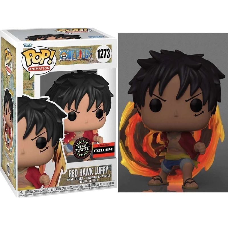FUNKO - Funko Pop One Piece Red Hawk Luffy Exclusivo Chase # 1273.