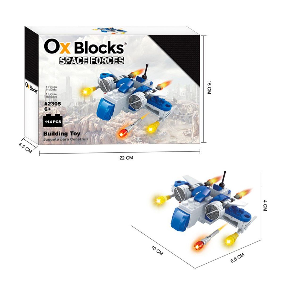 OX BLOCKS - OX Space Forces - Bloques de juguete para construir - 114 p