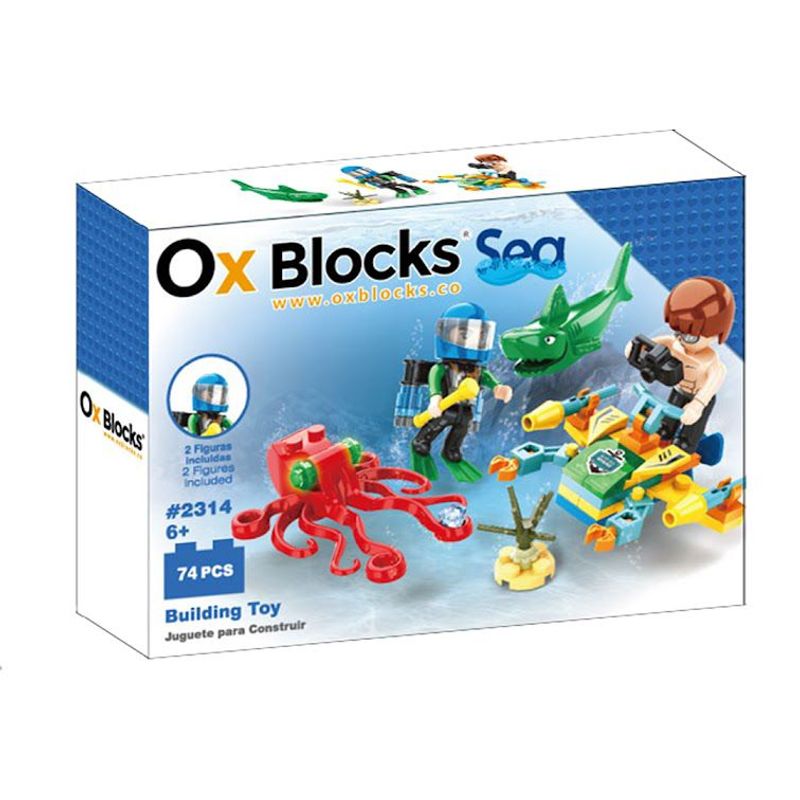 OX BLOCKS - OX Sea - Bloques de juguete para construir - 74 piezas