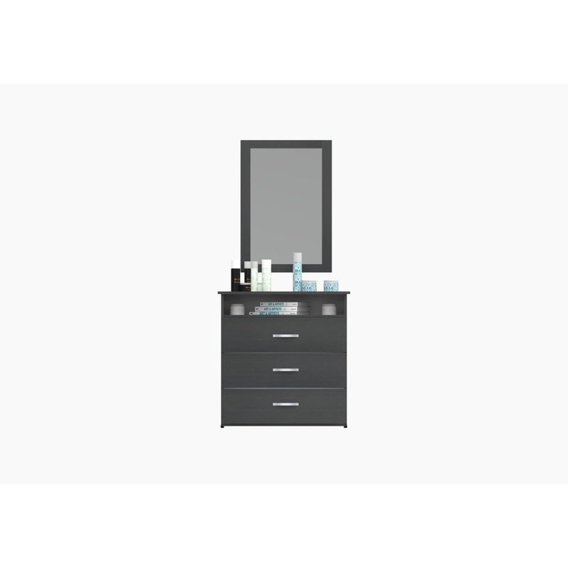 MODUOFI - Comoda con Espejo 3 Cajones Color  Wengue