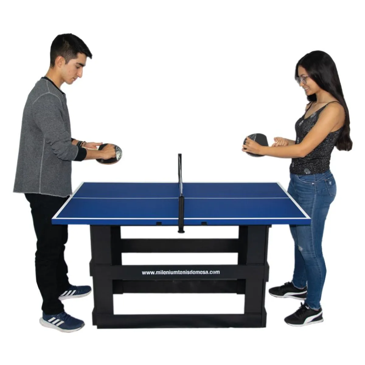 GENERICO - Mini mesa de tenis ping pong color azul - Milenium